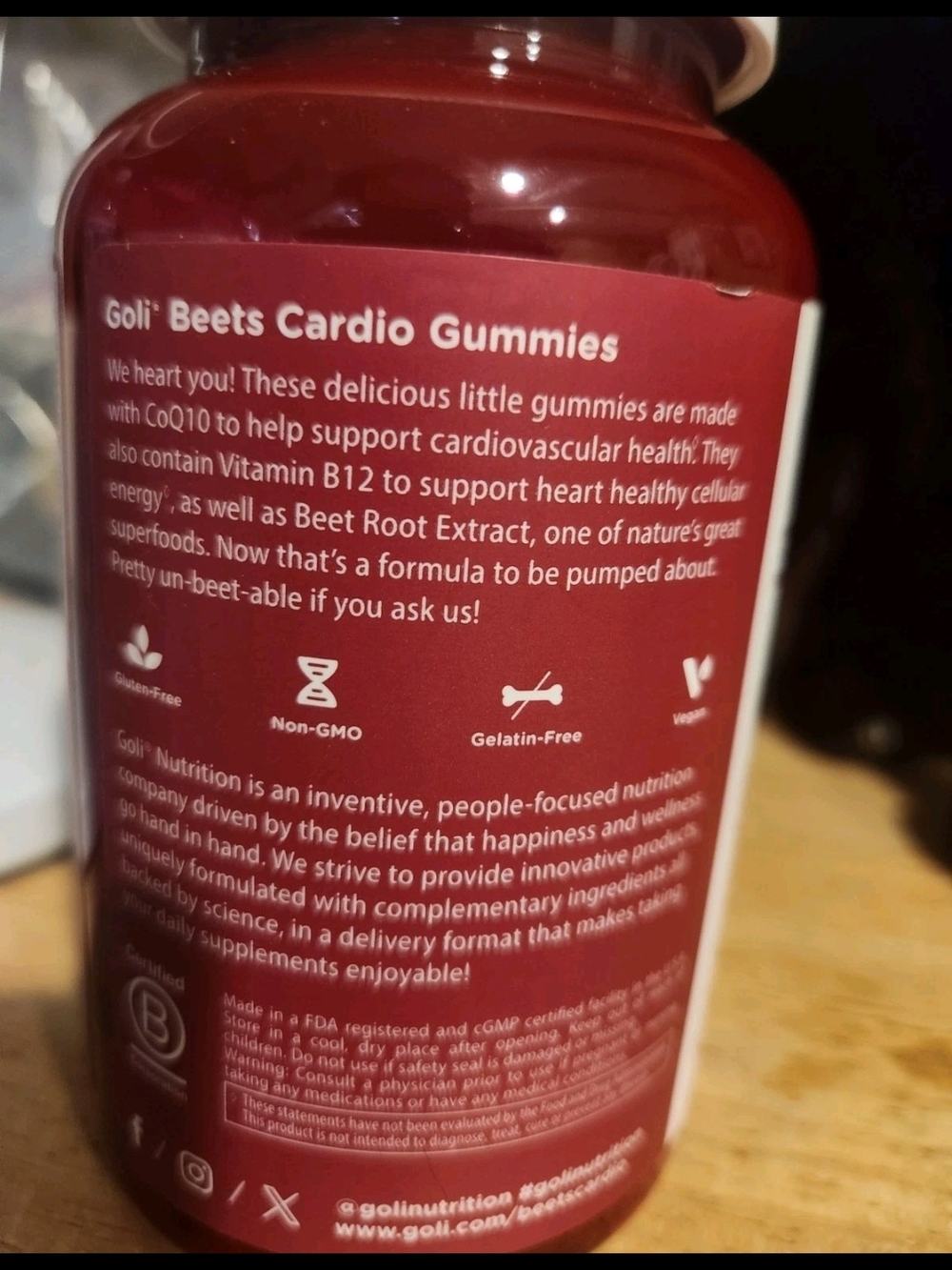 Goli Nutrition Beets Cardio Gummies - Red - Picture 4 of 6